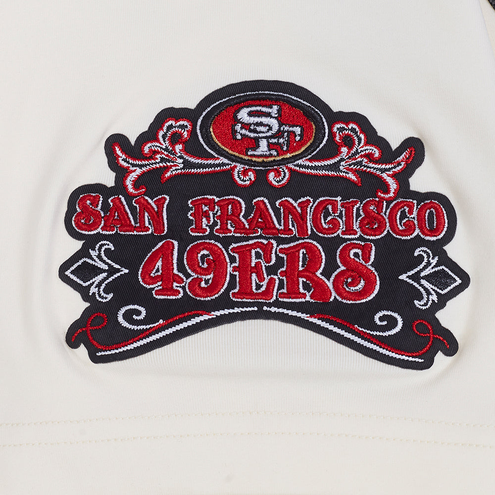 NFL SAN FRANCISCO 49ERS REBEL ATHLETICS T-SHIRT EN JERSEY SIMPLE À LOGO EMPILÉ POUR HOMME (COQUILLE D'ŒUF)