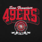 NFL SAN FRANCISCO 49ERS TEAM BADGE T-SHIRT EN JERSEY SIMPLE POUR HOMME (NOIR)