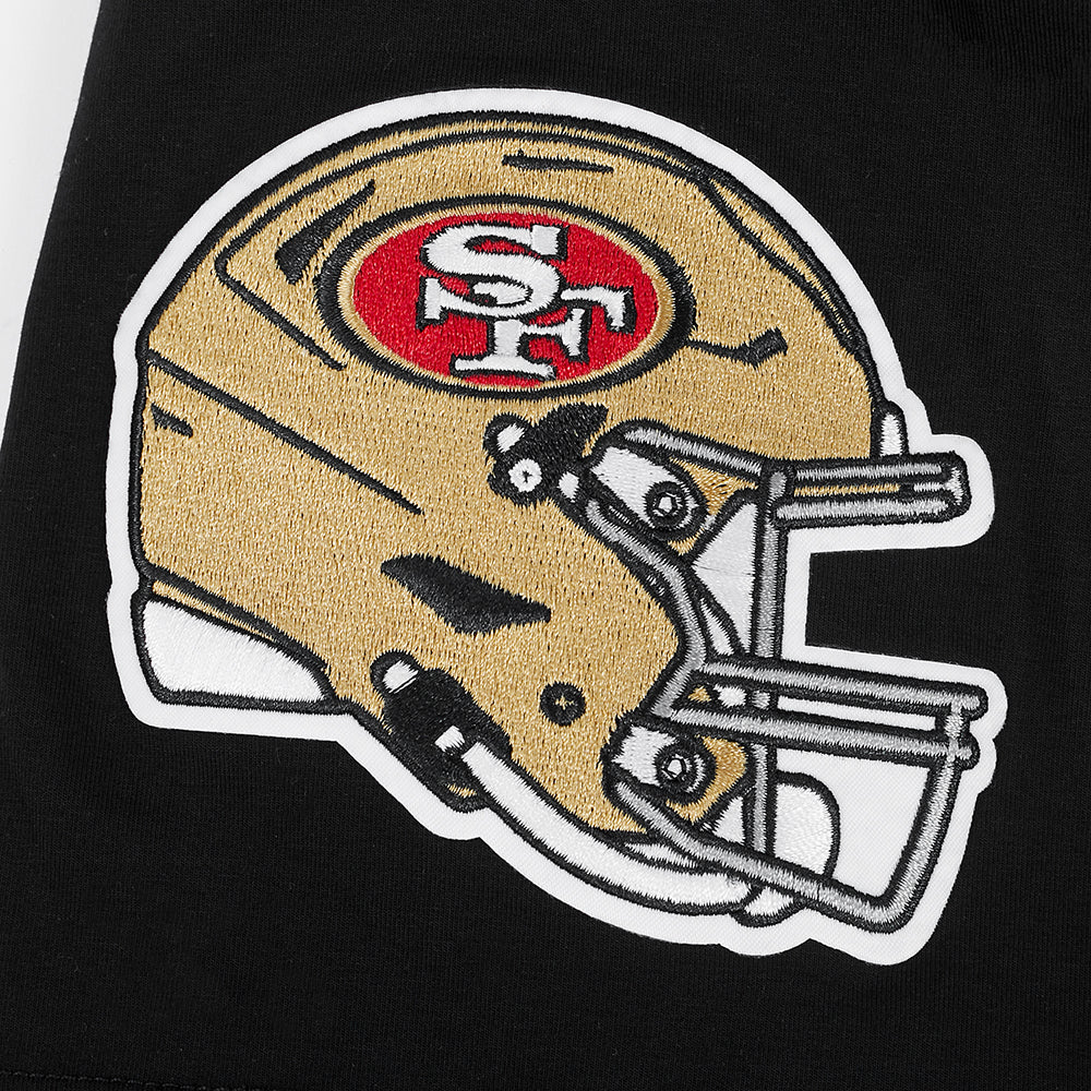 NFL SAN FRANCISCO 49ERS TEAM BADGE T-SHIRT EN JERSEY SIMPLE POUR HOMME (NOIR)