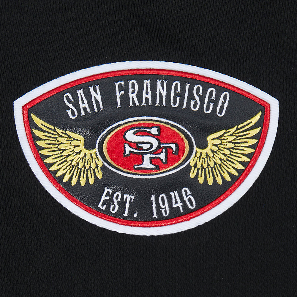 NFL SAN FRANCISCO 49ERS BORN FOR SPORT T-SHIRT EN JERSEY SIMPLE POUR HOMME (NOIR)