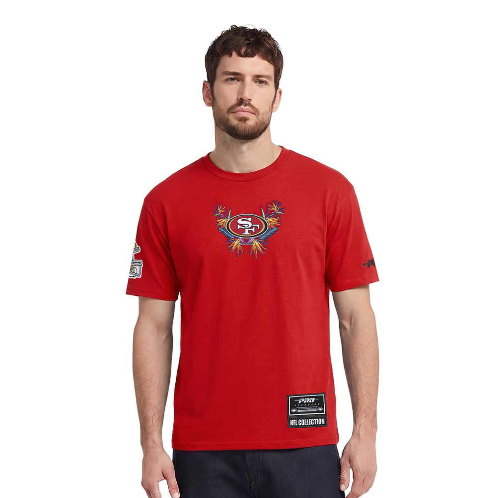 NFL SAN FRANCISCO 49ERS PARADISE T-SHIRT À MANCHES COURTES POUR HOMME (ROUGE)