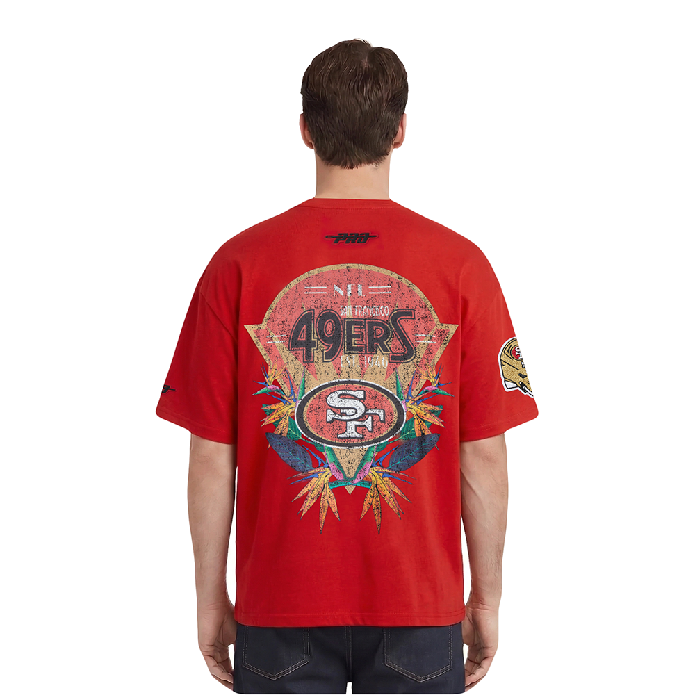 NFL SAN FRANCISCO 49ERS PARADISE T-SHIRT À MANCHES COURTES POUR HOMME (ROUGE)