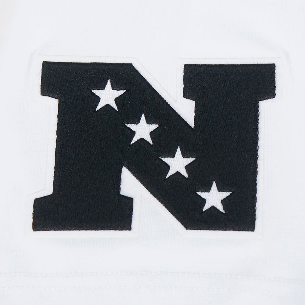 NFL SAN FRANCISCO 49ERS LETTERMAN T-SHIRT À MANCHES COURTES POUR HOMME (BLANC)