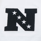 NFL SAN FRANCISCO 49ERS LETTERMAN T-SHIRT À MANCHES COURTES POUR HOMME (BLANC)
