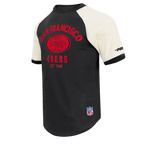NFL SAN FRANCISCO 49ERS FIRST TEAM MEN'S RAGLAN TEE (EGGSHELL/ BLACK)