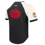 NFL SAN FRANCISCO 49ERS FIRST TEAM MEN'S RAGLAN TEE (EGGSHELL/ BLACK)