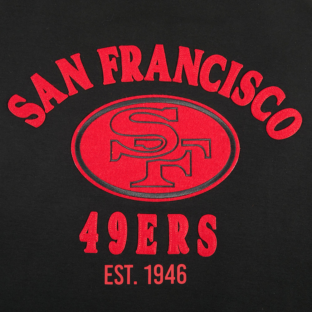 NFL SAN FRANCISCO 49ERS FIRST TEAM MEN'S RAGLAN TEE (EGGSHELL/ BLACK)