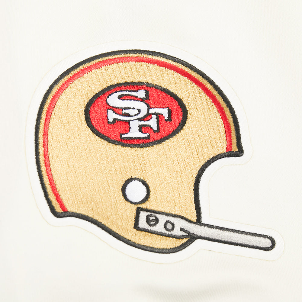 NFL SAN FRANCISCO 49ERS FIRST TEAM MEN'S RAGLAN TEE (EGGSHELL/ BLACK)
