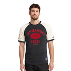 NFL SAN FRANCISCO 49ERS FIRST TEAM MEN'S RAGLAN TEE (EGGSHELL/ BLACK)
