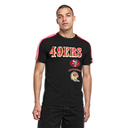 NFL SAN FRANCISCO 49ERS RETRO CLASSIC T-SHIRT À RAYURES POUR HOMME (NOIR/ROUGE)