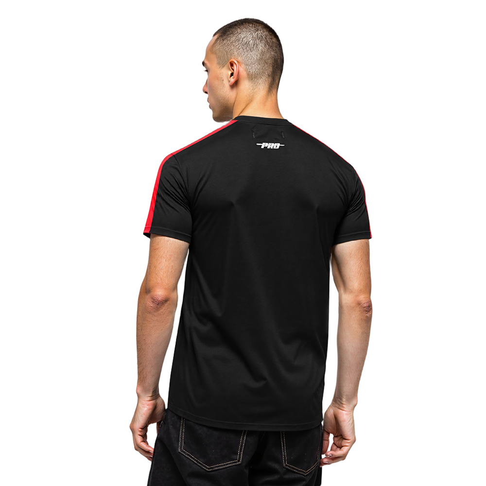 NFL SAN FRANCISCO 49ERS RETRO CLASSIC T-SHIRT À RAYURES POUR HOMME (NOIR/ROUGE)