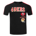 NFL SAN FRANCISCO 49ERS RETRO CLASSIC T-SHIRT À RAYURES POUR HOMME (NOIR/ROUGE)