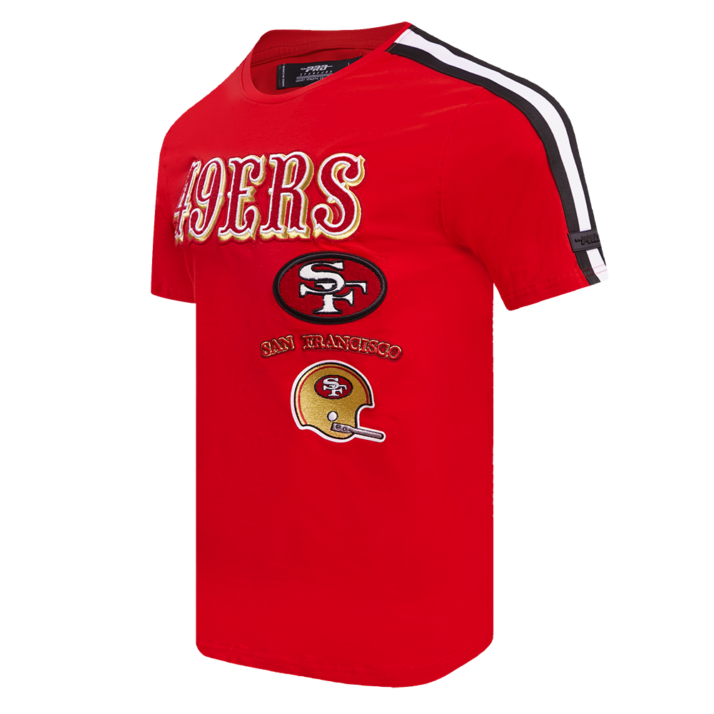 NFL SAN FRANCISCO 49ERS RETRO CLASSIC MEN'S STRIPED TEE (RED/BLACK)