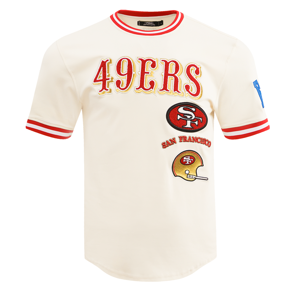 NFL SAN FRANCISCO 49ERS RETRO CLASSIC MEN'S TEE (EGGSHELL/ RED)