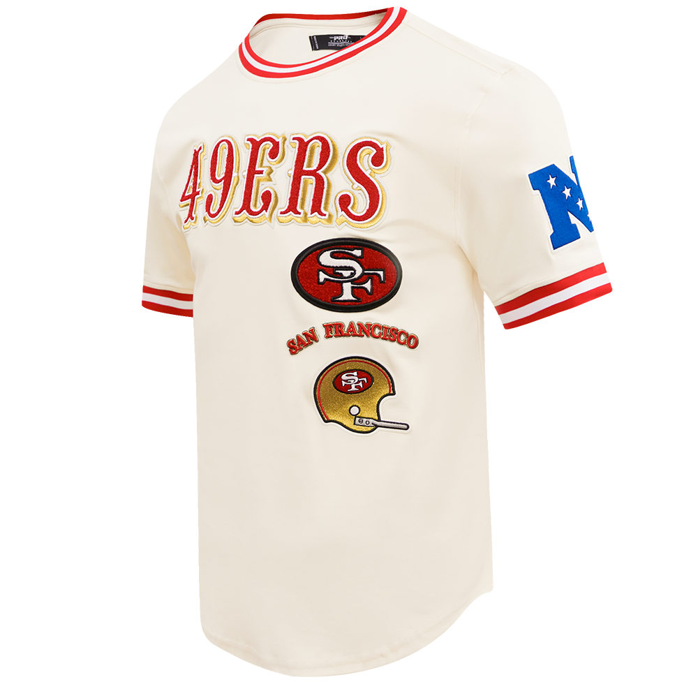 NFL SAN FRANCISCO 49ERS RETRO CLASSIC MEN'S TEE (EGGSHELL/ RED)