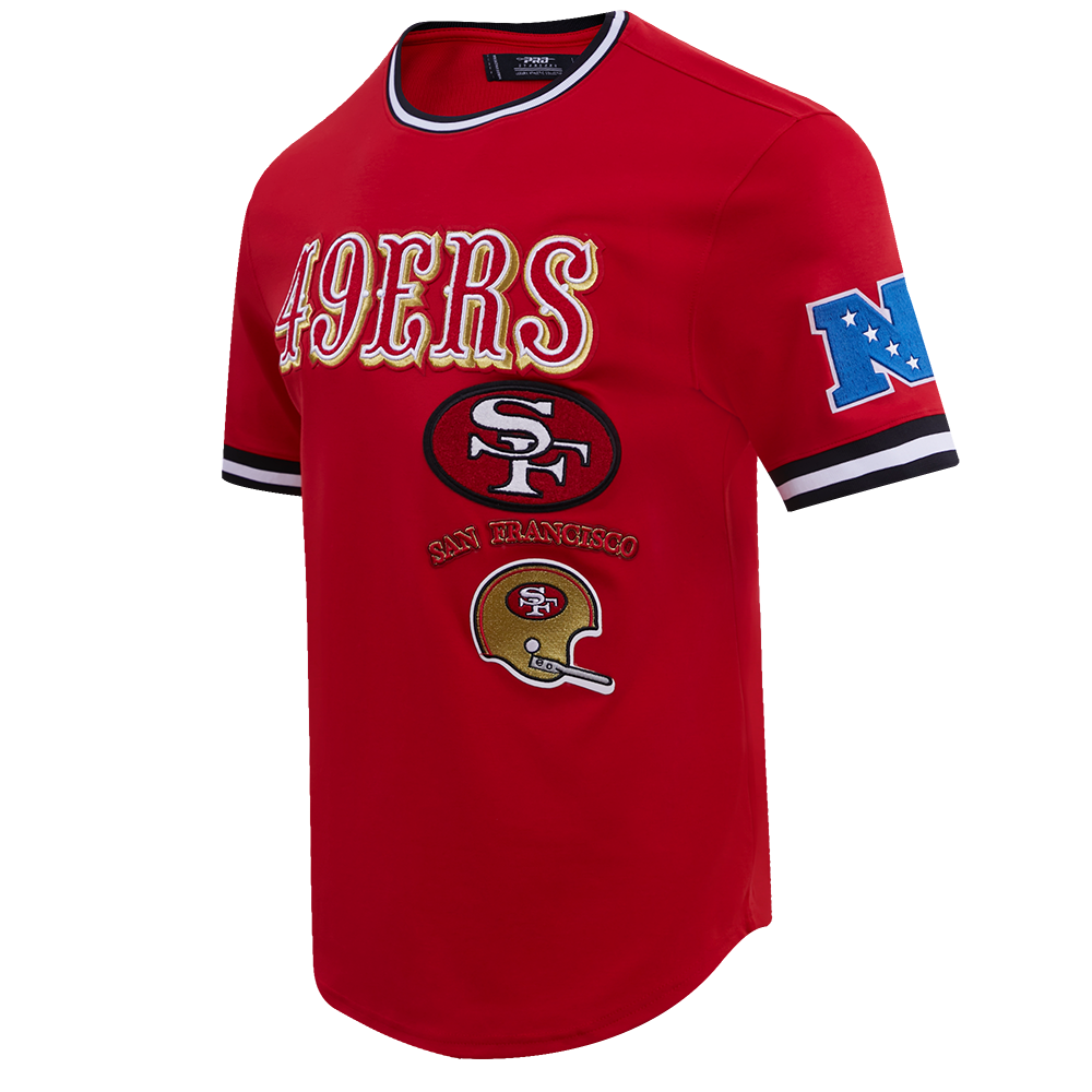 NFL SAN FRANCISCO 49ERS RETRO CLASSIC T-SHIRT POUR HOMME (ROUGE/NOIR)