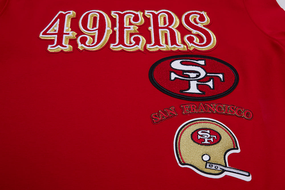 NFL SAN FRANCISCO 49ERS RETRO CLASSIC T-SHIRT POUR HOMME (ROUGE/NOIR)