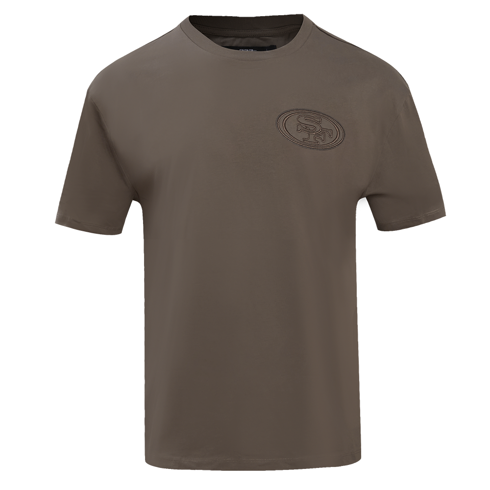 NFL SAN FRANCISCO 49ERS NEUTRAL DROP SHOULDER MEN'S TEE (DARK TAUPE)