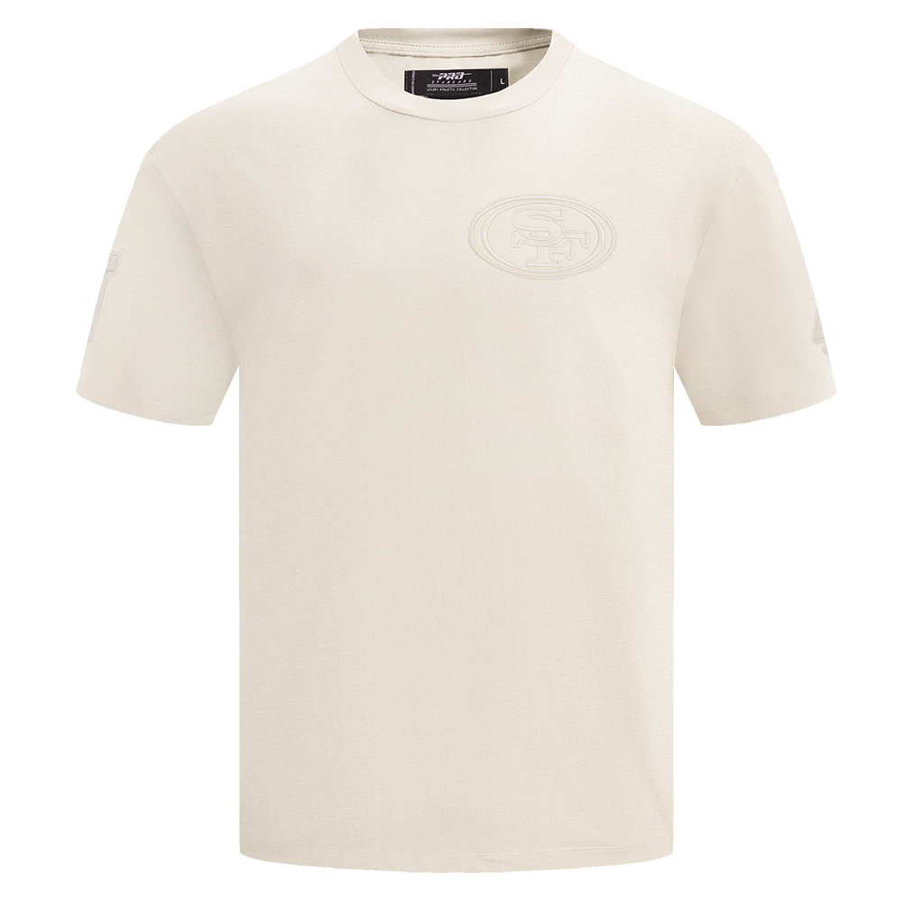 NFL SAN FRANCISCO 49ERS NEUTRAL DROP SHOULDER MEN'S TEE (EGGSHELL)