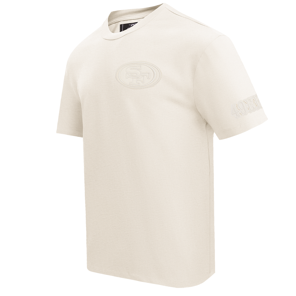 NFL SAN FRANCISCO 49ERS NEUTRAL DROP SHOULDER MEN'S TEE (EGGSHELL)
