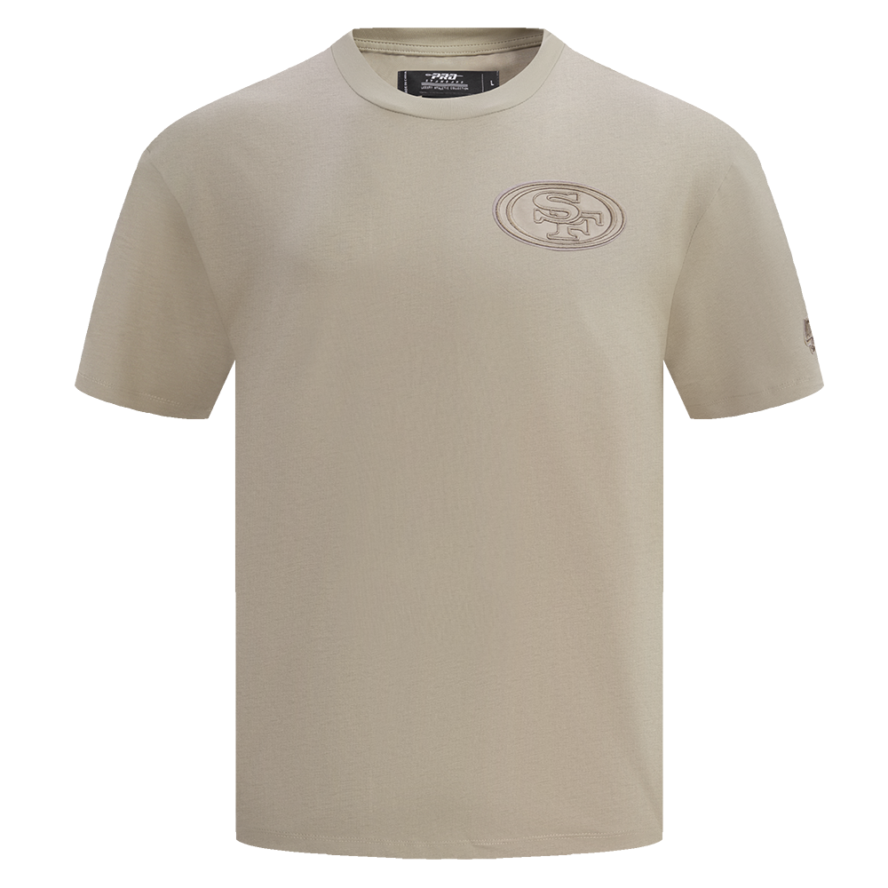NFL SAN FRANCISCO 49ERS NEUTRAL T-SHIRT EN JERSEY DE COTON À ÉPAULES TOMBANTES POUR HOMME (TAUPE)