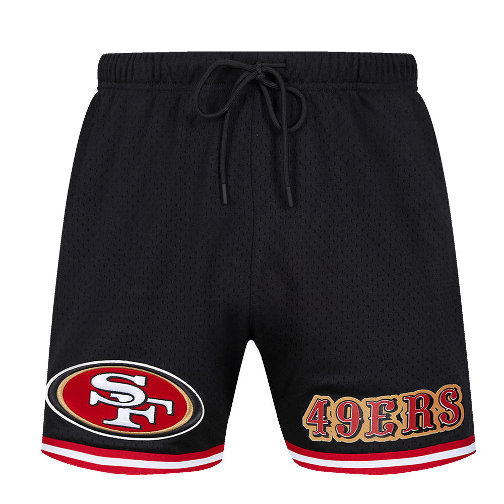 NFL SAN FRANCISCO 49ERS CLASSIC SHORT EN FILET POUR HOMME (NOIR/ROUGE)