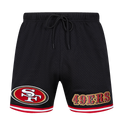 NFL SAN FRANCISCO 49ERS CLASSIC SHORT EN FILET POUR HOMME (NOIR/ROUGE)