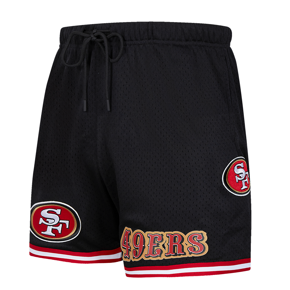 NFL SAN FRANCISCO 49ERS CLASSIC SHORT EN FILET POUR HOMME (NOIR/ROUGE)