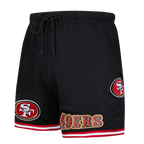NFL SAN FRANCISCO 49ERS CLASSIC SHORT EN FILET POUR HOMME (NOIR/ROUGE)