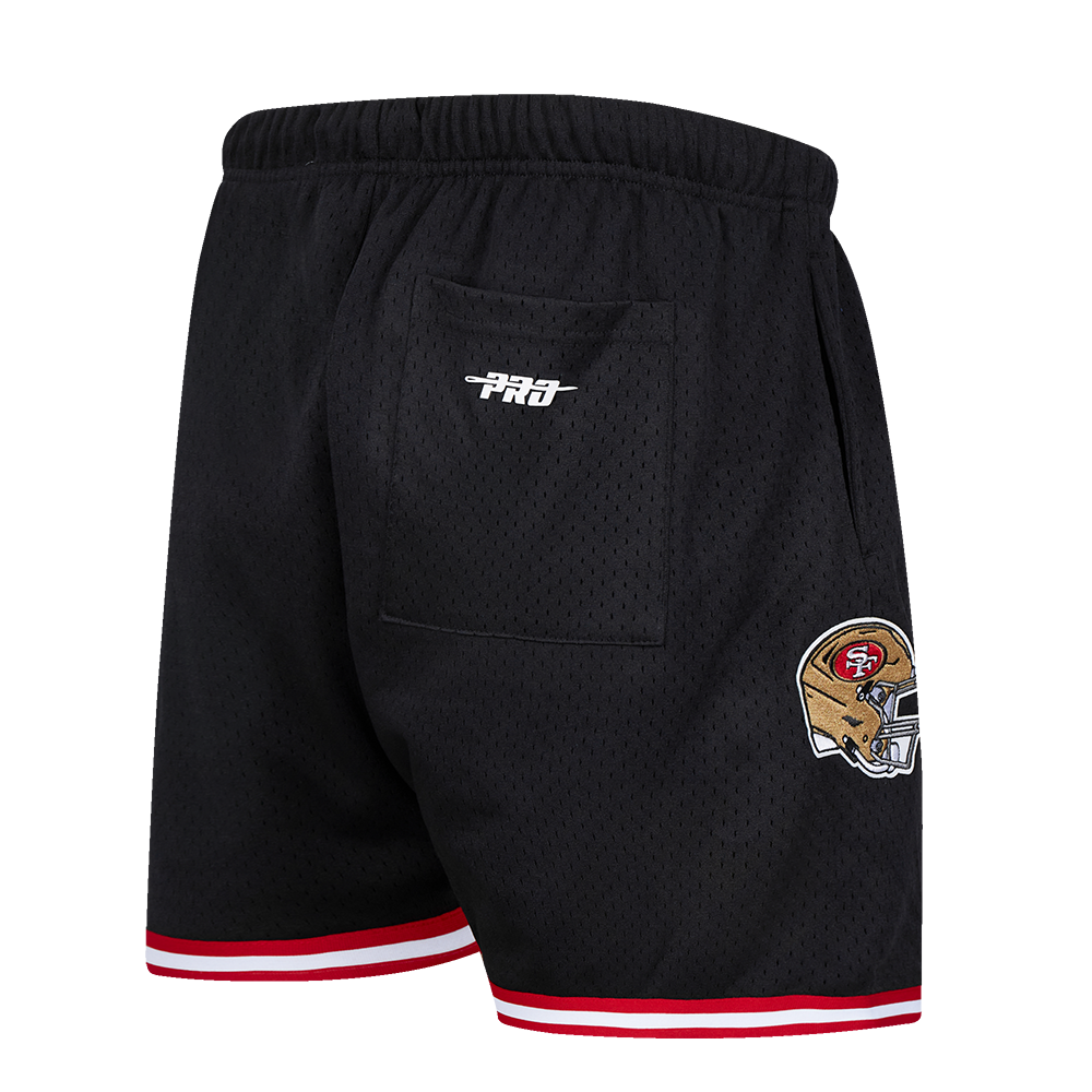 NFL SAN FRANCISCO 49ERS CLASSIC SHORT EN FILET POUR HOMME (NOIR/ROUGE)