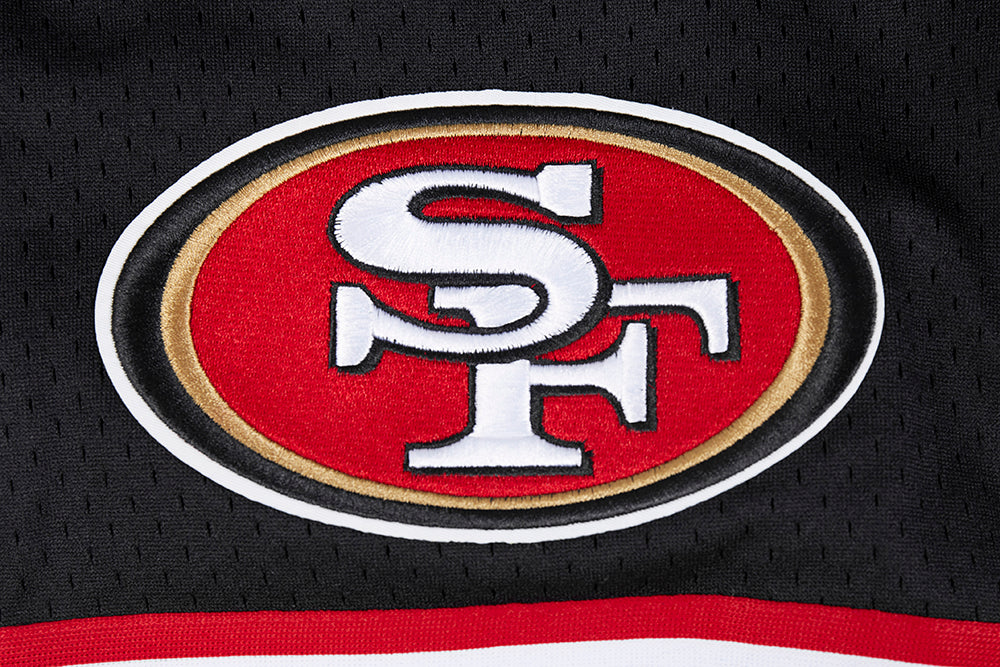 NFL SAN FRANCISCO 49ERS CLASSIC SHORT EN FILET POUR HOMME (NOIR/ROUGE)