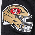 NFL SAN FRANCISCO 49ERS CLASSIC SHORT EN FILET POUR HOMME (NOIR/ROUGE)