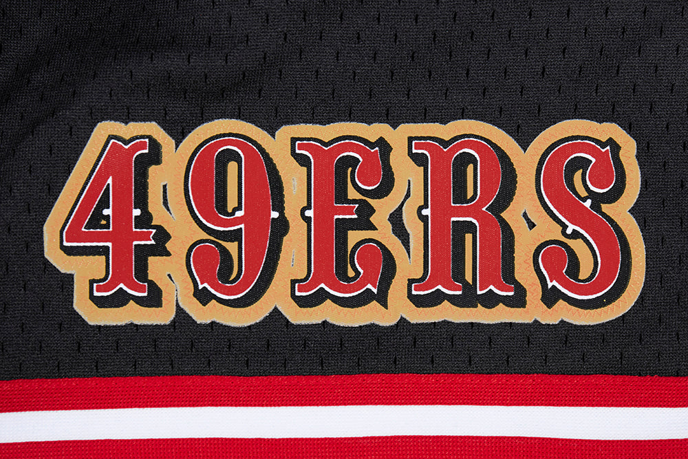 NFL SAN FRANCISCO 49ERS CLASSIC SHORT EN FILET POUR HOMME (NOIR/ROUGE)