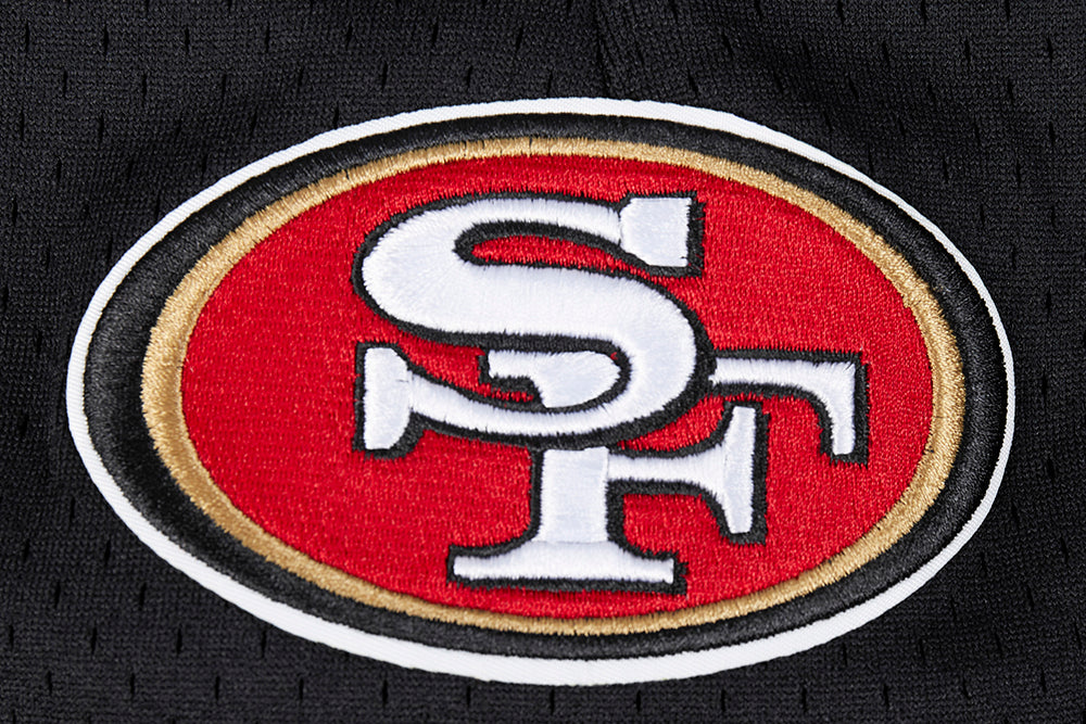 NFL SAN FRANCISCO 49ERS CLASSIC SHORT EN FILET POUR HOMME (NOIR/ROUGE)