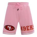 NFL SAN FRANCISCO 49ERS CLASSIC CHENILLE SHORT EN MAILLE DOUBLE (ROSE)