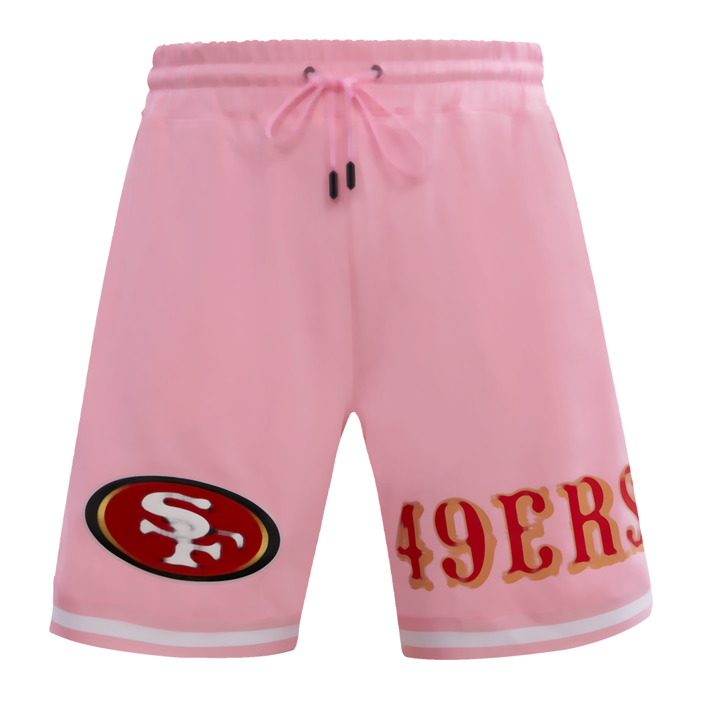 NFL SAN FRANCISCO 49ERS CLASSIC CHENILLE SHORT EN MAILLE DOUBLE (ROSE)