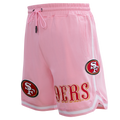 NFL SAN FRANCISCO 49ERS CLASSIC CHENILLE SHORT EN MAILLE DOUBLE (ROSE)