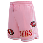 NFL SAN FRANCISCO 49ERS CLASSIC CHENILLE SHORT EN MAILLE DOUBLE (ROSE)