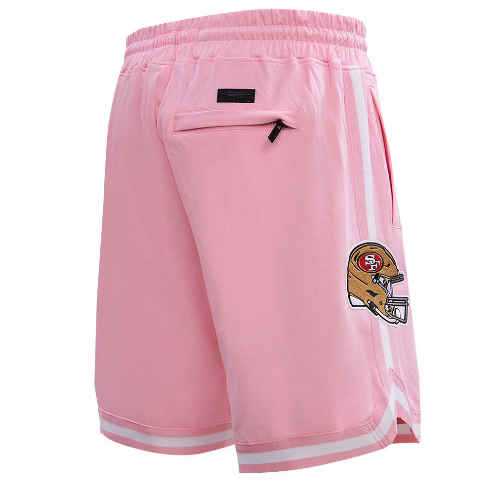 NFL SAN FRANCISCO 49ERS CLASSIC CHENILLE SHORT EN MAILLE DOUBLE (ROSE)