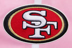 NFL SAN FRANCISCO 49ERS CLASSIC CHENILLE SHORT EN MAILLE DOUBLE (ROSE)
