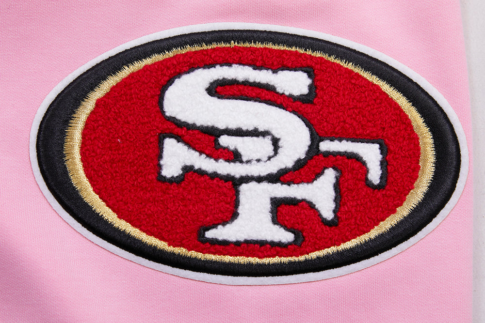 NFL SAN FRANCISCO 49ERS CLASSIC CHENILLE SHORT EN MAILLE DOUBLE (ROSE)