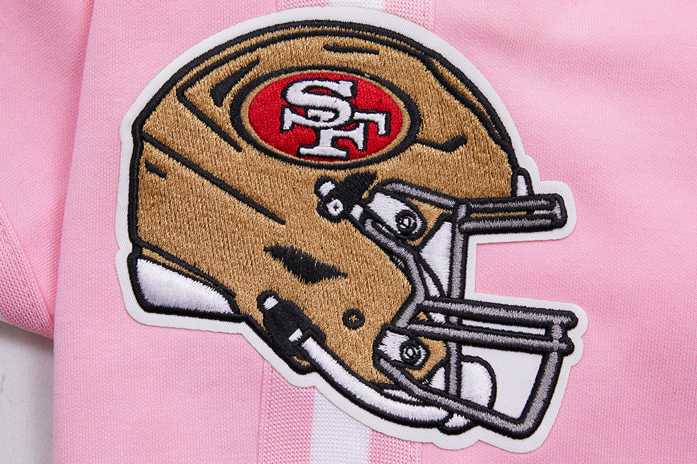 NFL SAN FRANCISCO 49ERS CLASSIC CHENILLE SHORT EN MAILLE DOUBLE (ROSE)