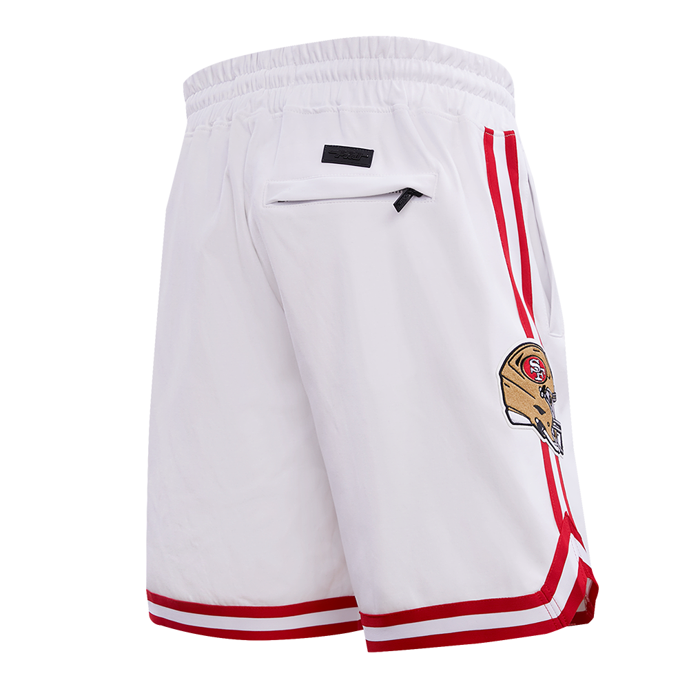 NFL SAN FRANCISCO 49ERS CLASSIC CHENILLE SHORT EN MAILLE DOUBLE (BLANC)