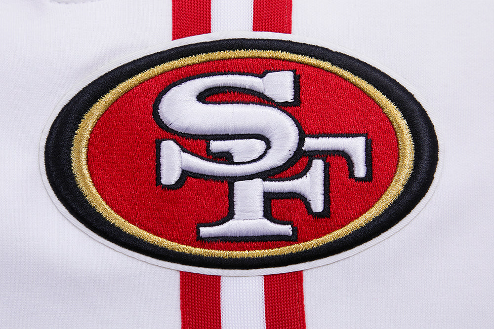 NFL SAN FRANCISCO 49ERS CLASSIC CHENILLE SHORT EN MAILLE DOUBLE (BLANC)
