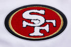 NFL SAN FRANCISCO 49ERS CLASSIC CHENILLE SHORT EN MAILLE DOUBLE (BLANC)
