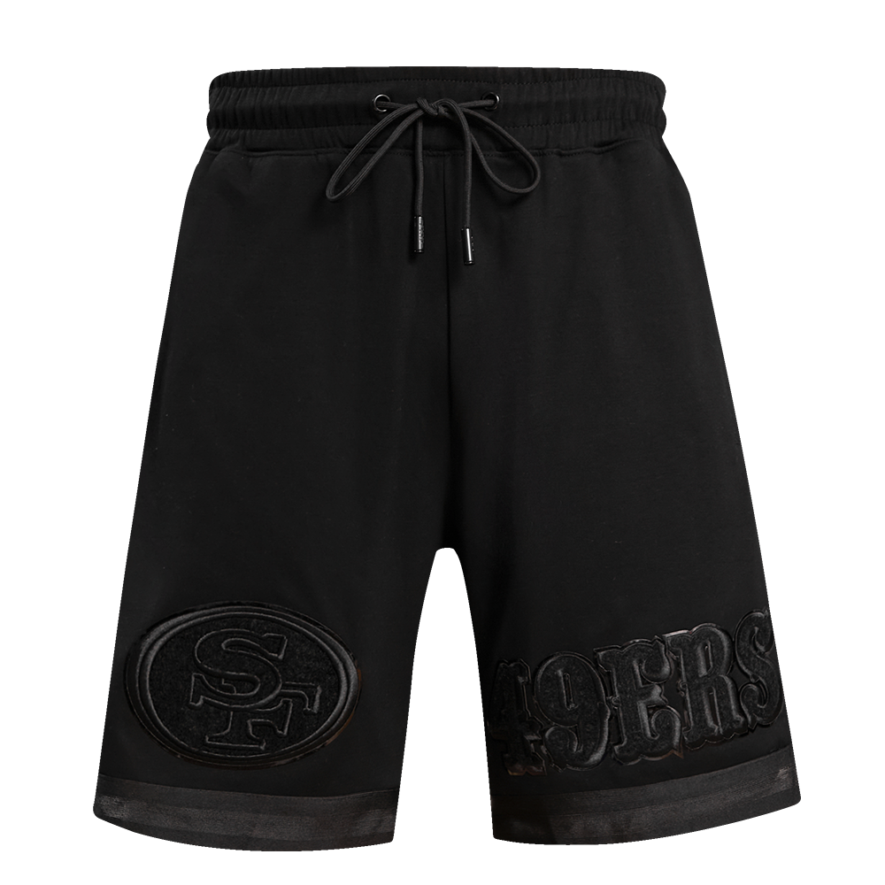 NFL SAN FRANCISCO 49ERS TRIPLE BLACK SHORT EN MAILLE DOUBLE (TRIPLE NOIR)