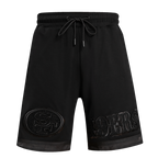 NFL SAN FRANCISCO 49ERS TRIPLE BLACK SHORT EN MAILLE DOUBLE (TRIPLE NOIR)
