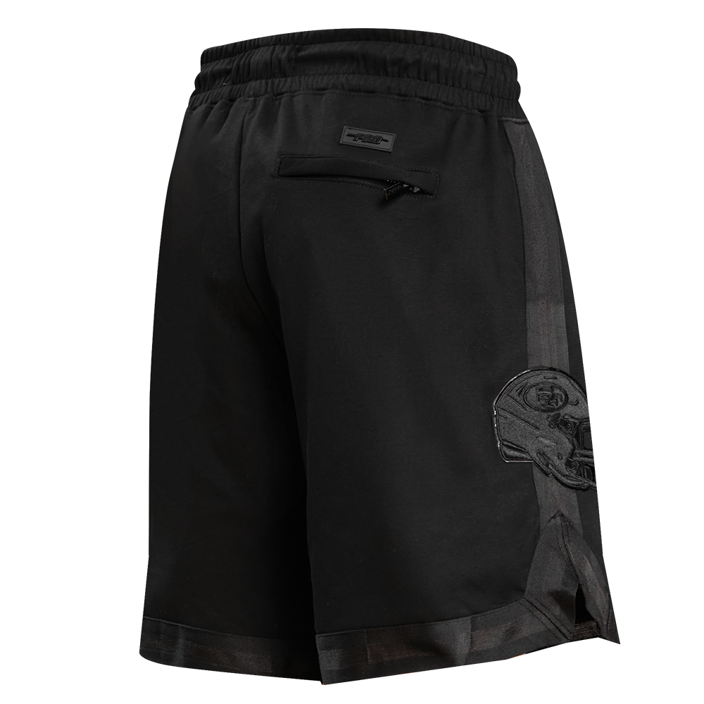 NFL SAN FRANCISCO 49ERS TRIPLE BLACK SHORT EN MAILLE DOUBLE (TRIPLE NOIR)