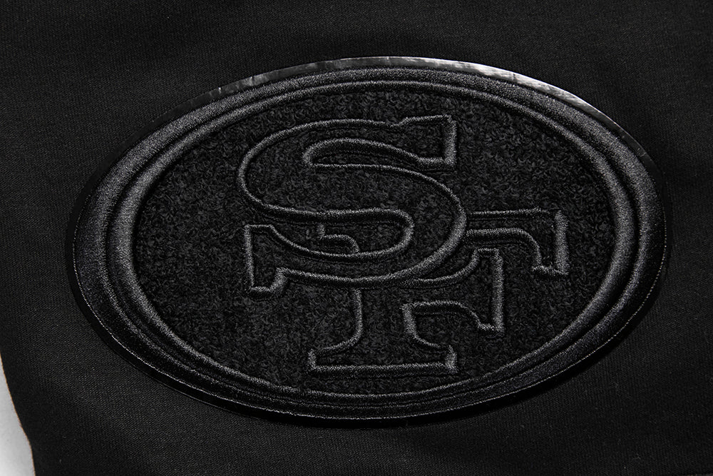 NFL SAN FRANCISCO 49ERS TRIPLE BLACK SHORT EN MAILLE DOUBLE (TRIPLE NOIR)