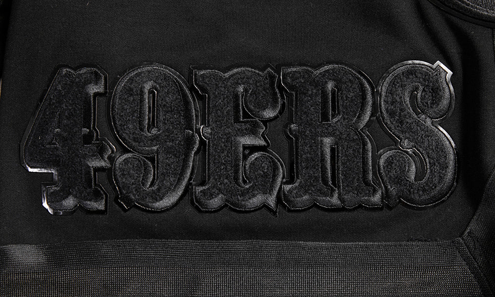 NFL SAN FRANCISCO 49ERS TRIPLE BLACK SHORT EN MAILLE DOUBLE (TRIPLE NOIR)